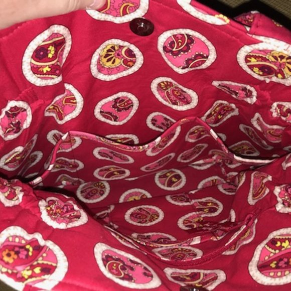 Rosy Posies Laura Cinch Tote Vera Bradley shoulder bag tote Retired Spring 2012 - Picture 8 of 11